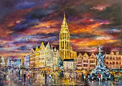 Jessy Farzad - O.L.V. Kathedraal Antwerpen - van € 1450 voor € 1250 (100 x 70 cm)