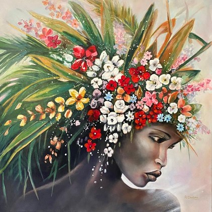 A. Donkers - Flower Girl - von € 850 für € 650 (100 x 100 cm)